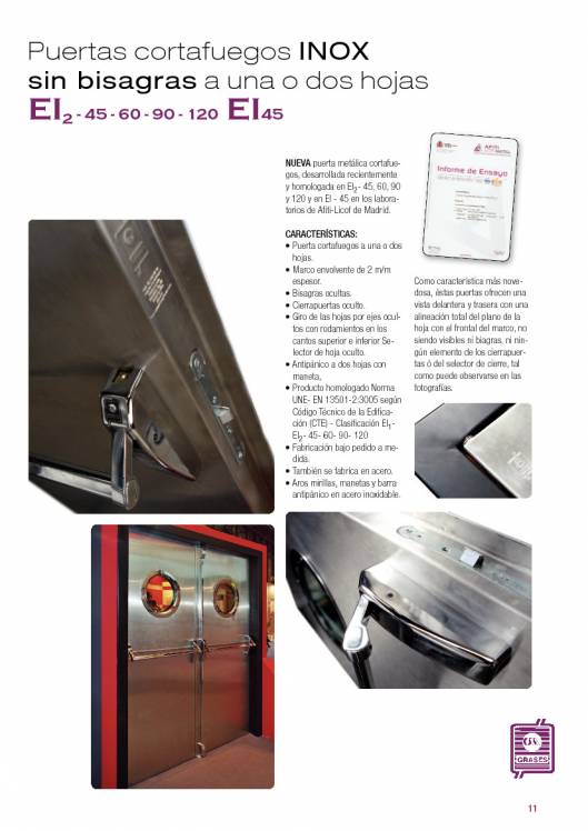 EI1-EI2-60-90-120-180 C/5. Puertas cortafuegos abatibles y correderas. 11