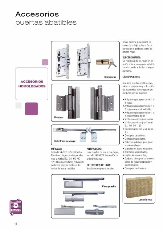 EI1-EI2-60-90-120-180 C/5. Puertas cortafuegos abatibles y correderas. 12
