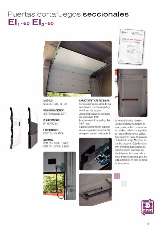 EI1-EI2-60-90-120-180 C/5. Puertas cortafuegos abatibles y correderas. 19