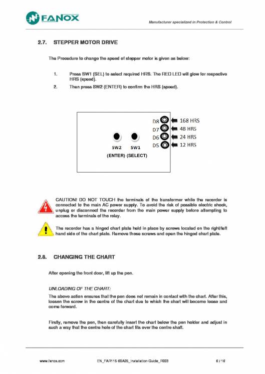 FAR115-60A05. Installation guide. 7