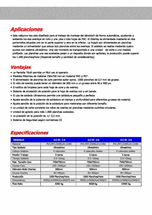 GCM-S. Máquina Automática de Alzado. 2