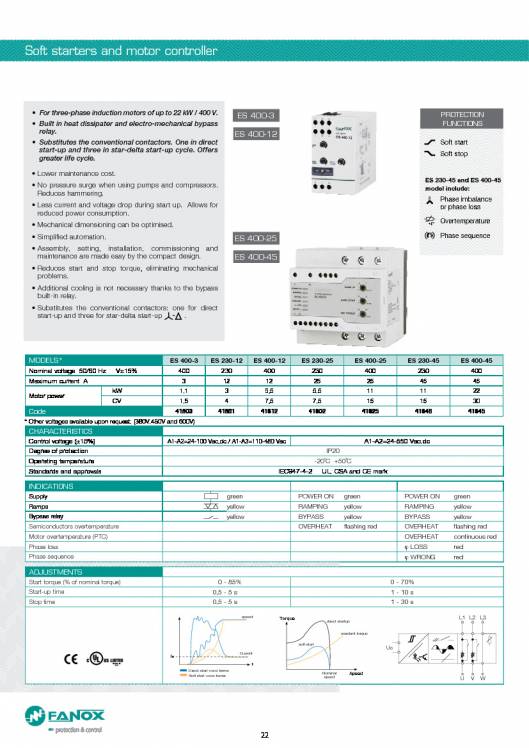 General Catalogue Low Voltage FANOX 22