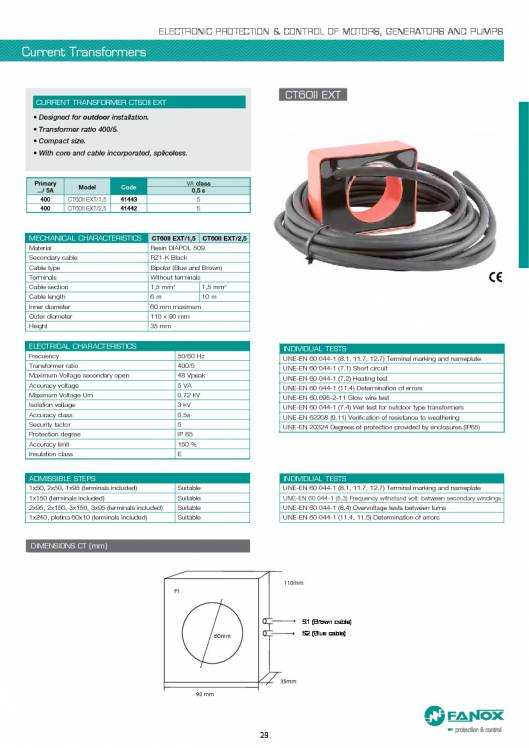 General Catalogue Low Voltage FANOX 29