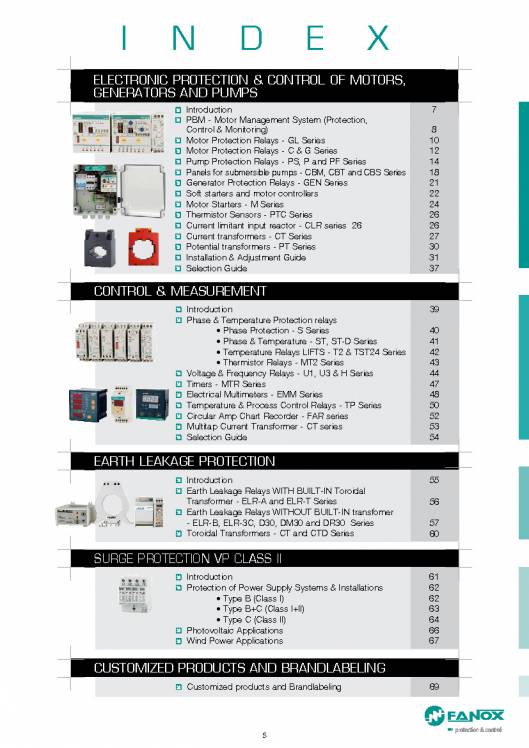 General Catalogue Low Voltage FANOX 5