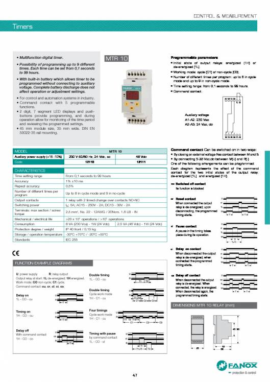 General Catalogue Low Voltage FANOX 47