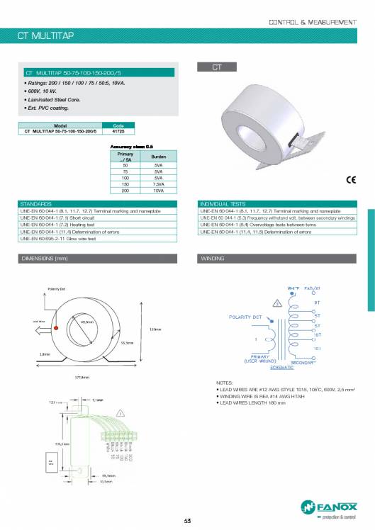 General Catalogue Low Voltage FANOX 53