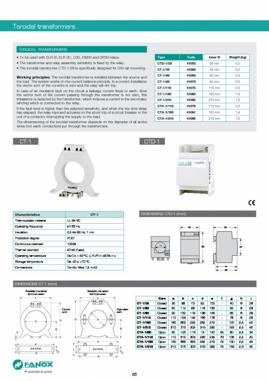 General Catalogue Low Voltage FANOX 60