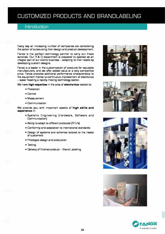 General Catalogue Low Voltage FANOX 69