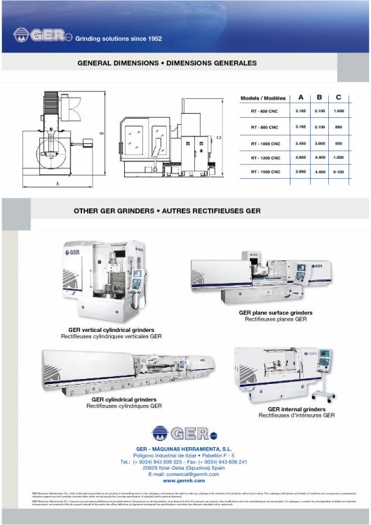 GER RT-CNC. Rectificadoras planas de mesa rotativa 6