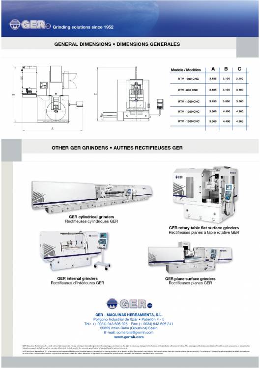 GER RTV. Rectificadoras cilíndricas verticales 6
