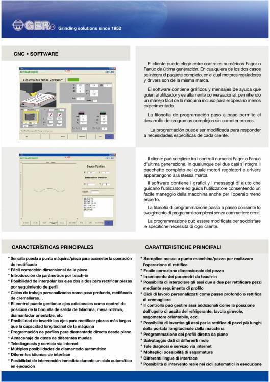 GER SR-CNC. Rectificadoras planas de perfiles 3