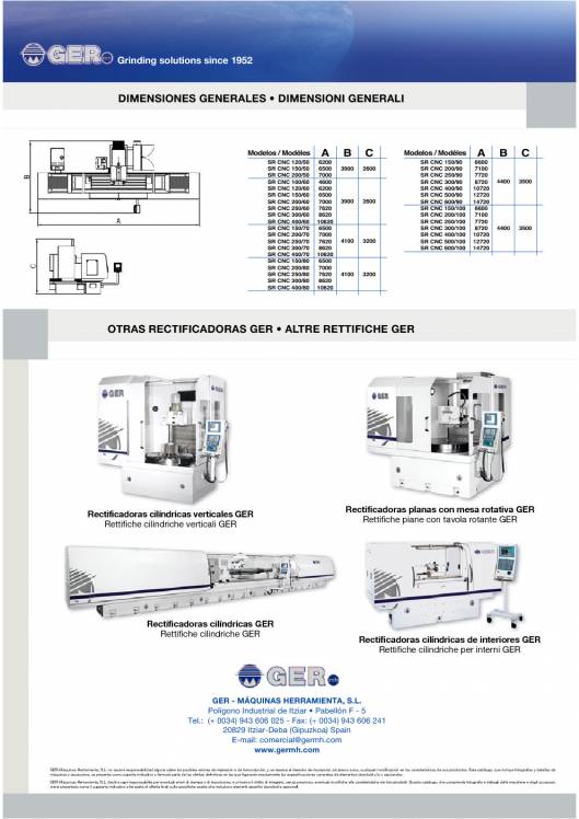 GER SR-CNC. Rectificadoras planas de perfiles 6