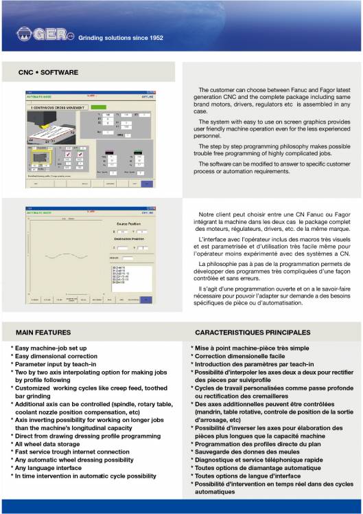 GER SR-CNC. Rectificadoras planas de perfiles 3