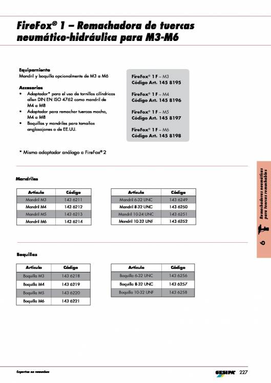 GESIPA. Remachadora-Neumatica-FIREFOX-Tuercas-Remachables 2