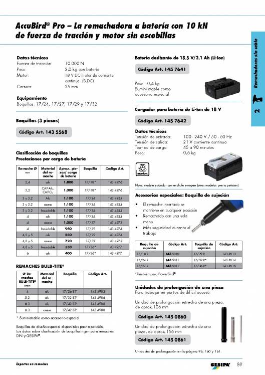 GESIPA. Remachadoras 12