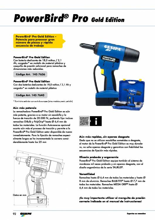 GESIPA. Remachadoras 15