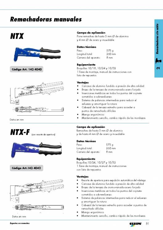 GESIPA. Remachadoras 4