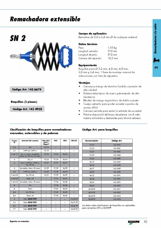 GESIPA. Remachadoras 8