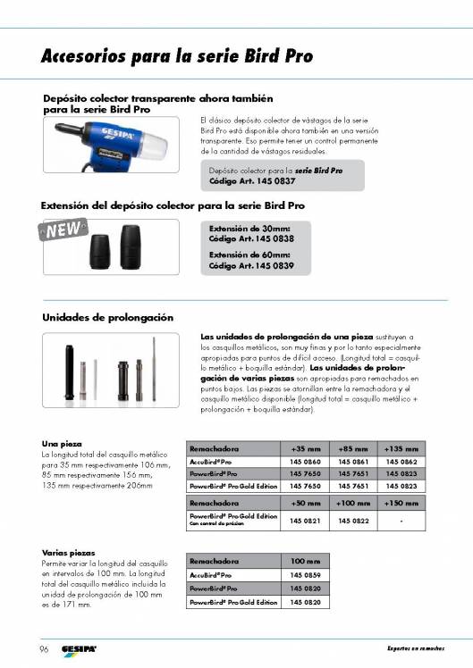 GESIPA. Remachadoras-a-bateria-Bird-PRO 11