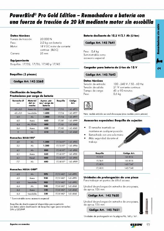 GESIPA. Remachadoras-a-bateria-Bird-PRO 8