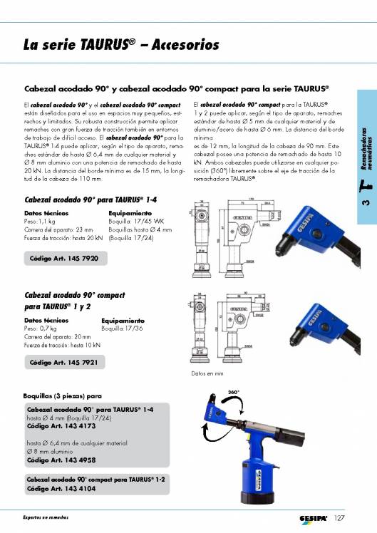 GESIPA. Remachadoras-Neumaticas-TAURUS 14