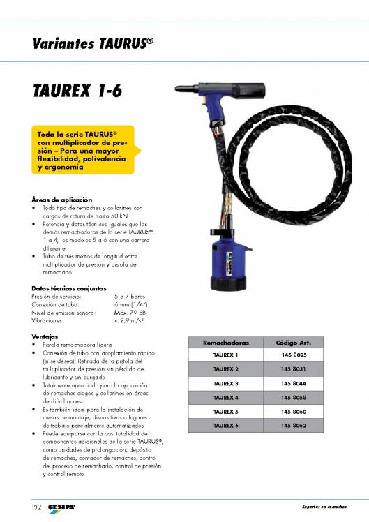 GESIPA. Remachadoras-Neumaticas-TAURUS 19