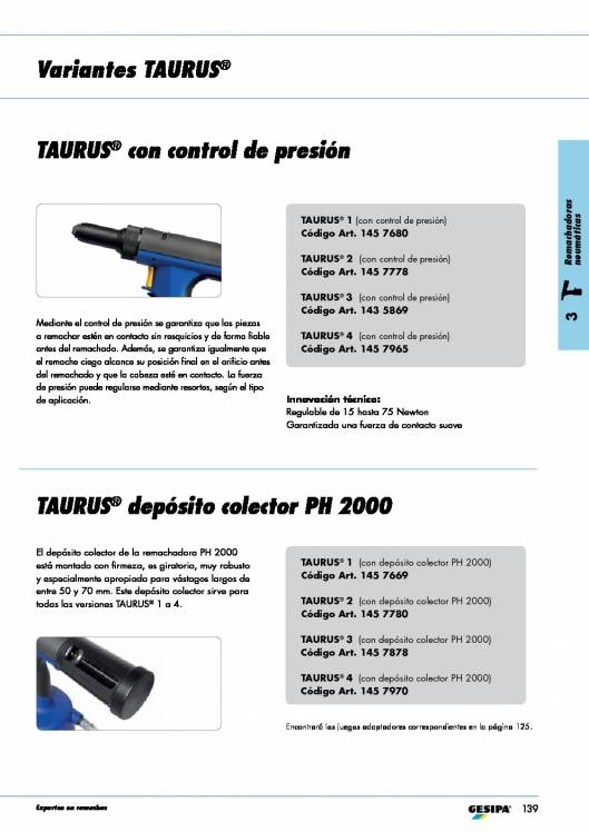 GESIPA. Remachadoras-Neumaticas-TAURUS 26