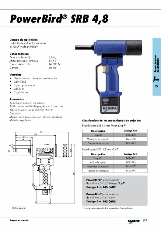 GESIPA. Remachadoras-SRB-remaches-LOCK-BOLT 2