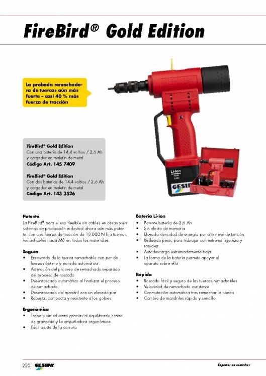 GESIPA. Remachadoras para tuercas remachables 11