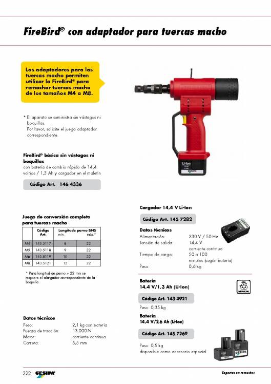 GESIPA. Remachadoras para tuercas remachables 13