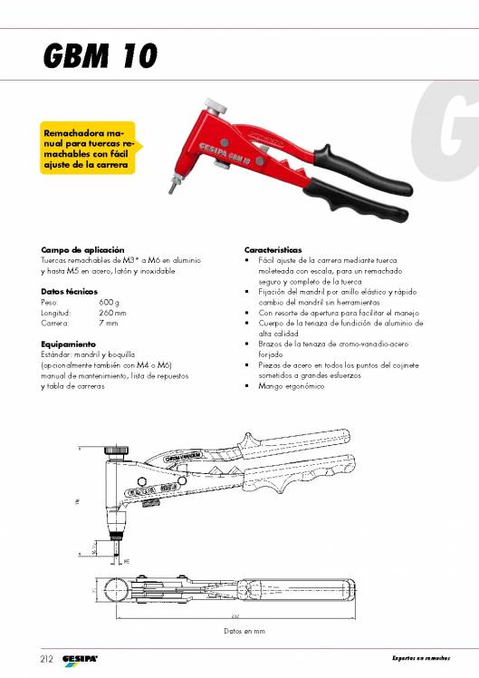 GESIPA. Remachadoras para tuercas remachables 3