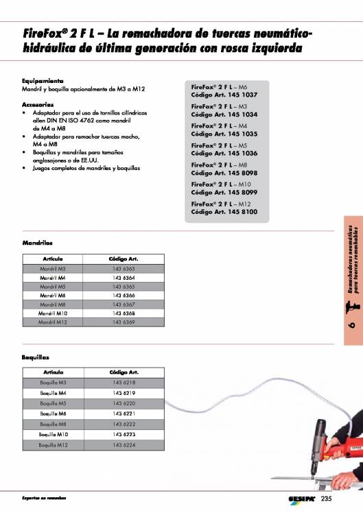 GESIPA. Remachadoras para tuercas remachables 26