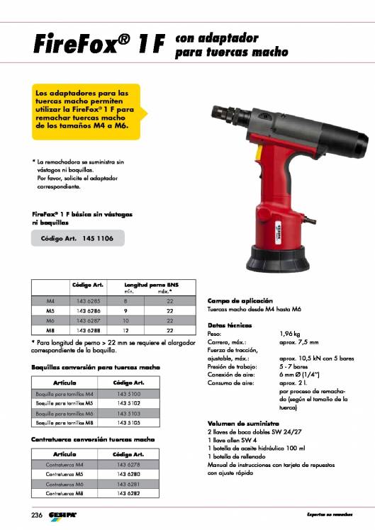 GESIPA. Remachadoras para tuercas remachables 27