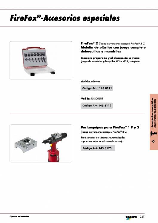 GESIPA. Remachadoras para tuercas remachables 38
