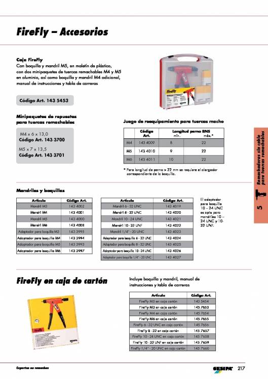 GESIPA. Remachadoras para tuercas remachables 8