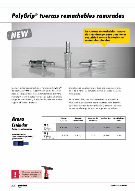 GESIPA. Tuercas remachables. 19