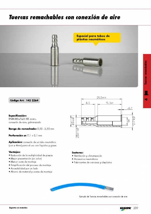 GESIPA. Tuercas remachables. 20