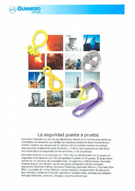 GUNNEBO. Accesorios de elevación de grado 80. 2