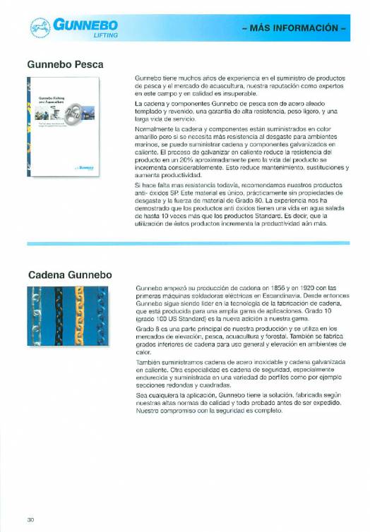 GUNNEBO. Accesorios de elevación de grado 80. 30