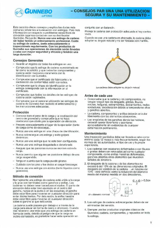 GUNNEBO. Accesorios de elevación de grado 80. 9