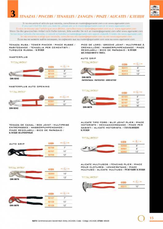 Herramientas para Mecanica de EGA MASTER. 21