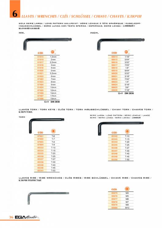 Herramientas para Mecanica de EGA MASTER. 42