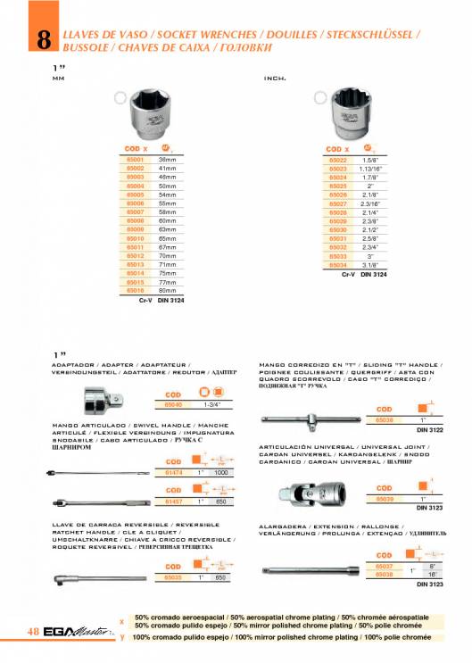 Herramientas para Mecanica de EGA MASTER. 54