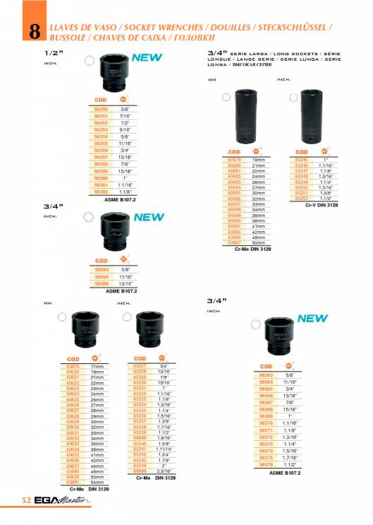 Herramientas para Mecanica de EGA MASTER. 58