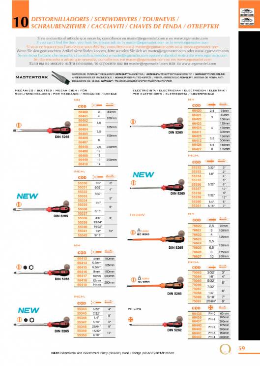 Herramientas para Mecanica de EGA MASTER. 65