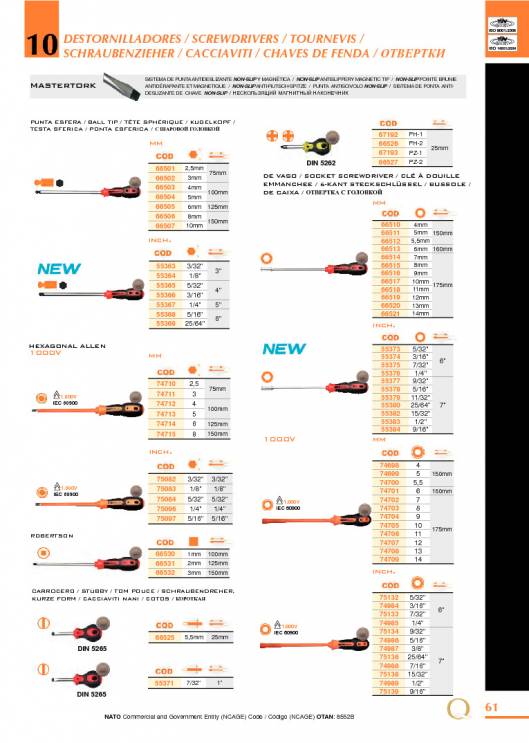 Herramientas para Mecanica de EGA MASTER. 67