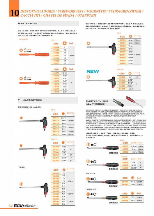 Herramientas para Mecanica de EGA MASTER. 68