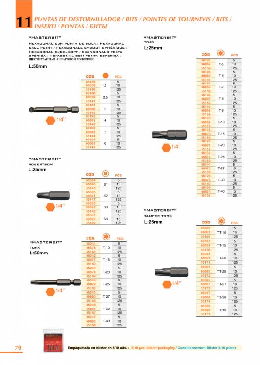 Herramientas para Mecanica de EGA MASTER. 76