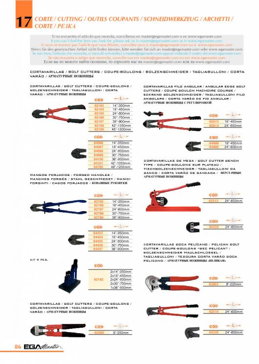 Herramientas para Mecanica de EGA MASTER. 92