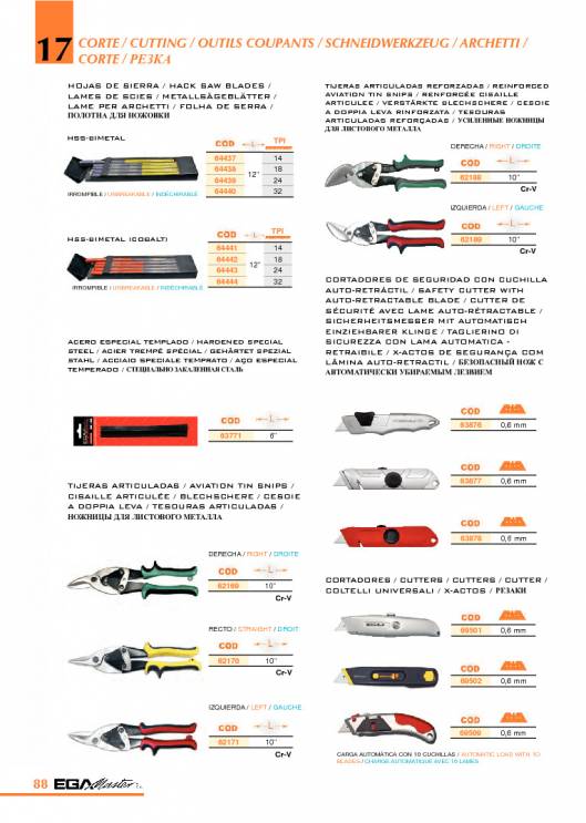 Herramientas para Mecanica de EGA MASTER. 94